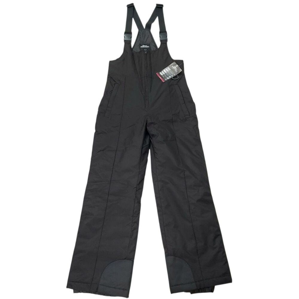 Sport Essentials Womens Small Black Ski Snow Bibs Waterproof Insulated Nylon